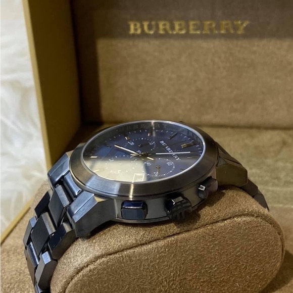 Burberry Men’s Large Check Gray Ion-Plated Stainless Steel Watch
Swiss… - Picture 8 of 13